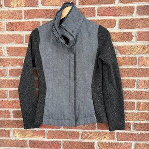 smartwool quilted jacket / coat * ladies size small * black / gray * EUC